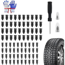 2026 New Tire Fix Rubber Nail Kit (80pcs) – Vacuum Tirefix Screws, Tubeless Self-Service Plug Kit for Car/Motorcycle/Truck/Tractor – Compatible