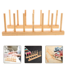 Garenklosdispenser Houten garenklosopbergrek Beige 1 stuk Garendispenser voor naaisters
