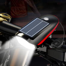 Solar-Fahrradbeleuchtung, leistungsstarke Hupe mit großer Reichweite, Outdoor-Fahrrad-Taschenlampe, Fahrradscheinwerfer, Abblendlicht