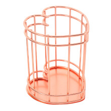Stiftehalter aus Edelstahl in Roségold mit Regentropfenmuster für den Schreibtisch, glatte Oberfläche und hochwertige Verarbeitung, ideal zur