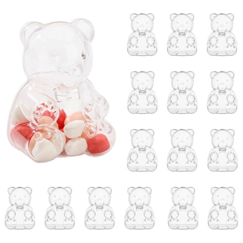 Gummy Bear Container Clear Plastic 12 pcs 7 cm 60.24 oz