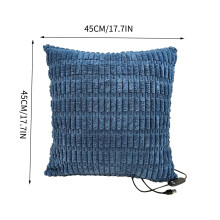 USB Heated Pillow Cover, 5 Heat Levels & Timer, Soft for Muscle Relief, Office/Travel/Relaxation, Compatible with USB Power