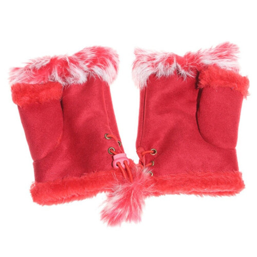 Women's Winter Fingerless Gloves Soft Warm Lined