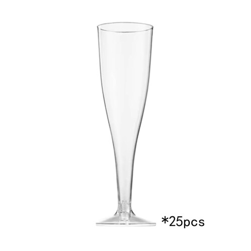 Disposable Champagne Glasses Crystal-like Plastic 25-pack 1