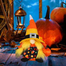 Wyprzedaż! Pluszowa dekoracja w kształcie krasnali czarownic na Halloween – ręcznie robiona szwedzka Tomte/Nisse, skandynawska ozdoba, prezent