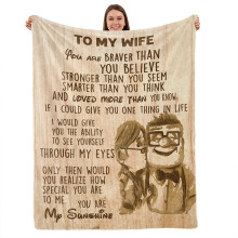 Geschenkidee für die Ehefrau: Decke zum Hochzeitstag, Weihnachten, Valentinstag, romantisches Geburtstagsgeschenk, Fleecedecke (60 x 80 Zoll)