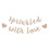 Ροζ Χρυσό Αγάπη Glitter Banner για Baby Shower 1