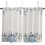 Thanksgiving Kitchen Curtains Blue White Pumpkin Eucalyptus 1