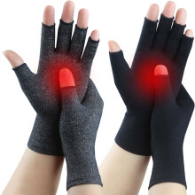 Fingerless Compression Gloves for Women and Men 2 Pairs