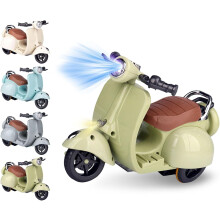 360 motorsykkelmodellleke for 17 cm dukker med lys og musikk – grønn, kompatibel med Barbie og lignende dukker, jule-/bursdagsgave