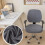Housse de chaise de bureau extensible et élastique, 2 pièces, en maille extensible, universelle. 5