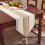 Chemin de table bohème en macramé marron 30 x 140 cm 1