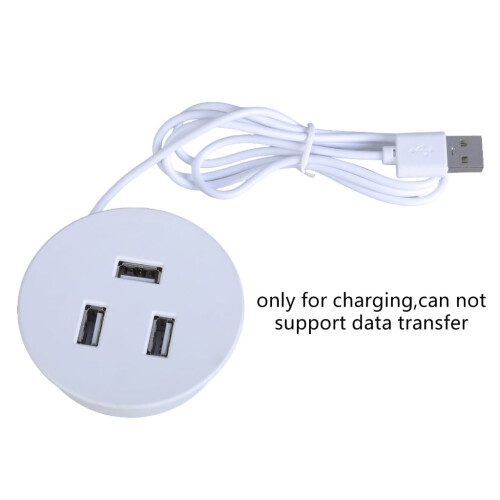Cabo extensor USB com 3 portas para carregamento de mesa 2