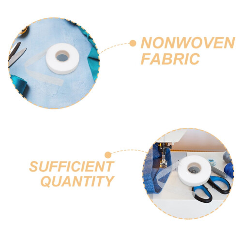 ROSENICE Hemming Tape Iron-On White 2 Rolls 0.8 in 2