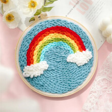 Punch Needle Embroidery Starter Kits,Punch Stitching Kit for Adults 20x20cm