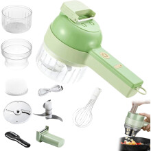 Slice Ease Electric Chopper, 4-in-1 Wireless Vegetable Cutter Set – Compatible with Slice Ease