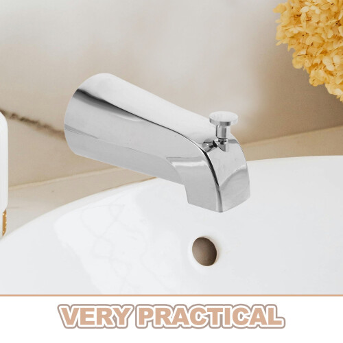 Modern Bathroom Tub Faucet Set with Push Pull Diverter, Tub Taps for Control 2