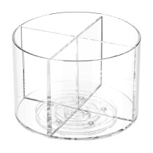 Clear Rotating Drinks Packet Organizer – Versatile Lazy Susan for Flavor Packets, Compatible with Water & Mix Packets
