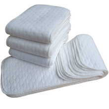 5pcs Washable Infant Baby Cloth Diapers - White Baby Nappy, Reusable Cloth Diapers, Eco-Friendly Baby Diaper Set, Soft Cloth Nappies for Infants