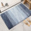 Tapis de bain antidérapant en polyester absorbant l'eau, bleu 6