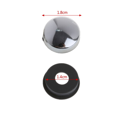 Car License Plate Bolts with Plastic Caps 8 Pcs 2