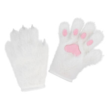 Stylish Plush Paws Gloves Soft Faux Fursuit Accessory Unisex Multi Color