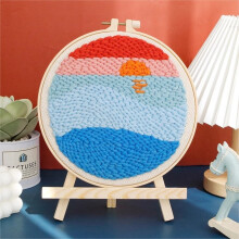 Punch Needle Embroidery Starter Kits,Punch Stitching Kit for Adults 20x20cm