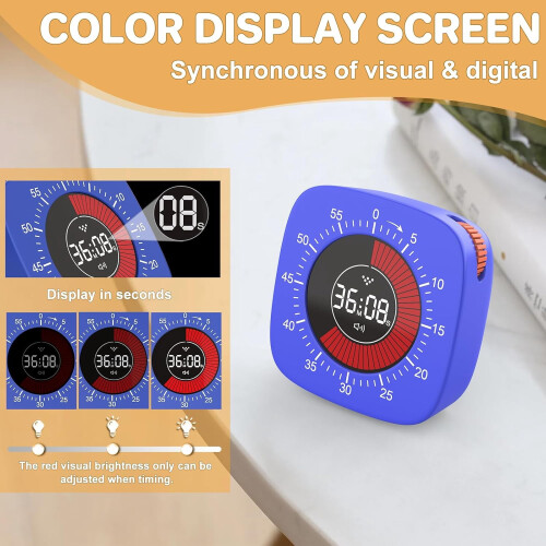Visual Timer for Kids and Adults – Rechargeable with 4 1