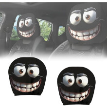 Funny Cartoon Car Headrest Covers, 2026 Halloween Eye Design, Elastic & Breathable, Compatible with Most Cars