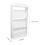 White Plastic Movable Bookcase 1Pack Shelf Organizer for Bedroom 2