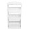 White Plastic Movable Bookcase 1Pack Shelf Organizer for Bedroom 5