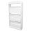 White Plastic Movable Bookcase 1Pack Shelf Organizer for Bedroom 7