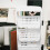 White Plastic Movable Bookcase 1Pack Shelf Organizer for Bedroom 8
