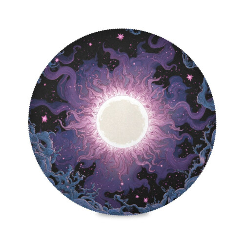 Round Placemat Set Polyester 15.4 Inch 1 Piece 1