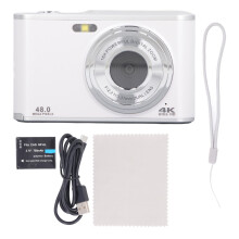 48MP Digital Point And Shoot Camera, 4K Vlogging Mode Auto Focus Dual Lens Anti Shake Compact Camera With16X Zoom Webcam Function Pause Support For