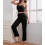 Damespyjamaset van wafelbreisel: crop top, broek en badjas 4