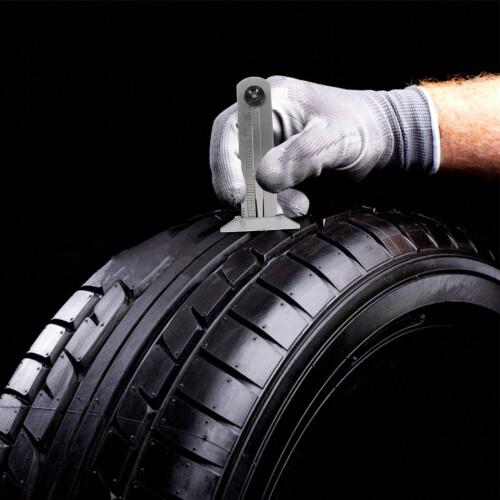 Automotive Tire Tread Depth Gauge Silver 1