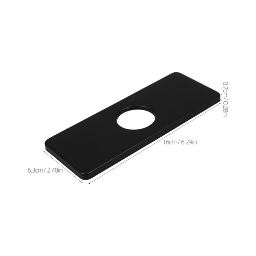 Stainless Steel Faucet Cover Set 2 pcs Black Rectangular 1