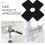 Stainless Steel Faucet Cover Set 2 pcs Black Rectangular 3