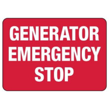Generator Emergency Stop Sign Safety & Compliance Signs/OSHA & ANSI Compliant Safety Signs/Machine Warning Signs Metal Size: 12 x 16 inch