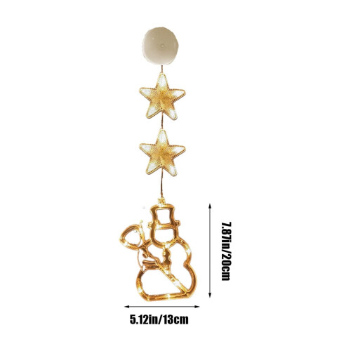 Christmas LED Window Lights Snowflake Snowman Tree Warm 2