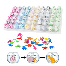 60PCS Small Easter Hatching Dinosaur Eggs Grow in Water Dino Eggs with Toys Inside for Kids Boys Girls
