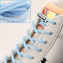 1 Pair Sneaker Shoelaces Wear-resistant Elastic with Metal Buckles Lock Shoe Laces for Slip On Shoes