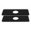 Stainless Steel Faucet Cover Set 2 pcs Black Rectangular 1