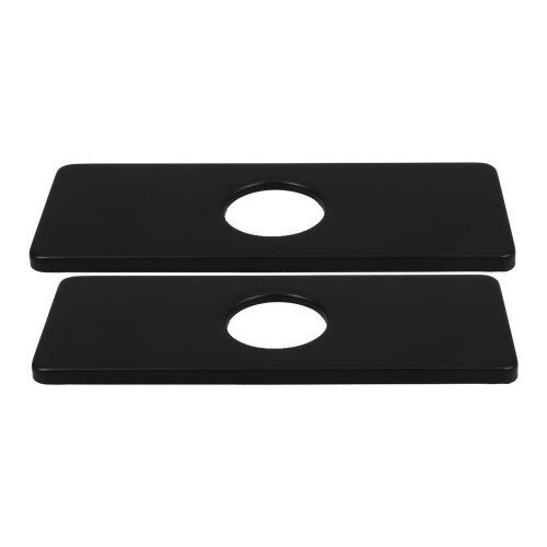 Stainless Steel Faucet Cover Set 2 pcs Black Rectangular