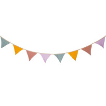 Bandeirinhas triangulares de 2,6 metros (8,5 pés), 10 peças, para berçário, aniversário de bebê, casamento boho, chá de bebê – Cores do