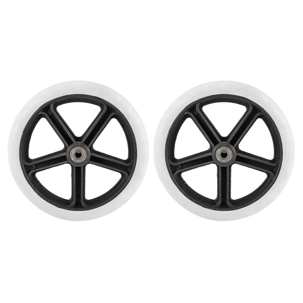 2Pcs 200Mm (8 Inch) Rubber Small Non Marking Wheelchair Wheel Accessories Pp Rubber Chair Caster Wheels Roller 9464372693818
