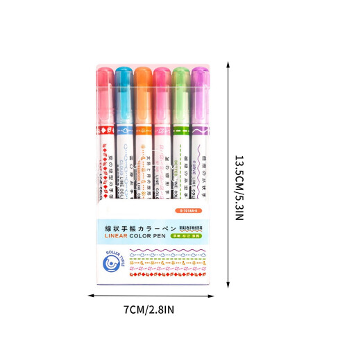Lehrergeschenk-Textmarker-Set, 6 Farben, verschiedene Formen, 5 ml 2