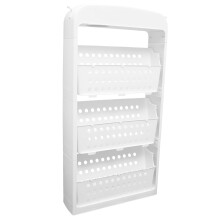 White Plastic Movable Bookcase Shelf Organizer 1 Pack