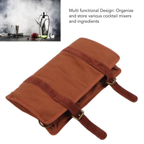 Bartender Kit Bag, Portable Stylish Barware Tool Bag Waterproof Large Capacity Durable For Camping 1